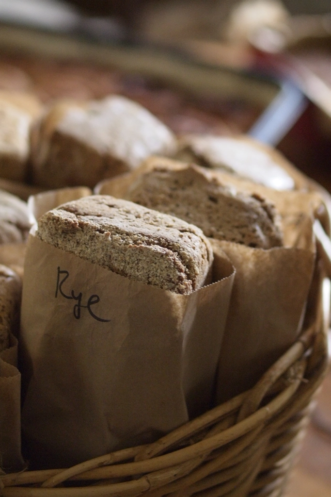 sourdough bread in basket